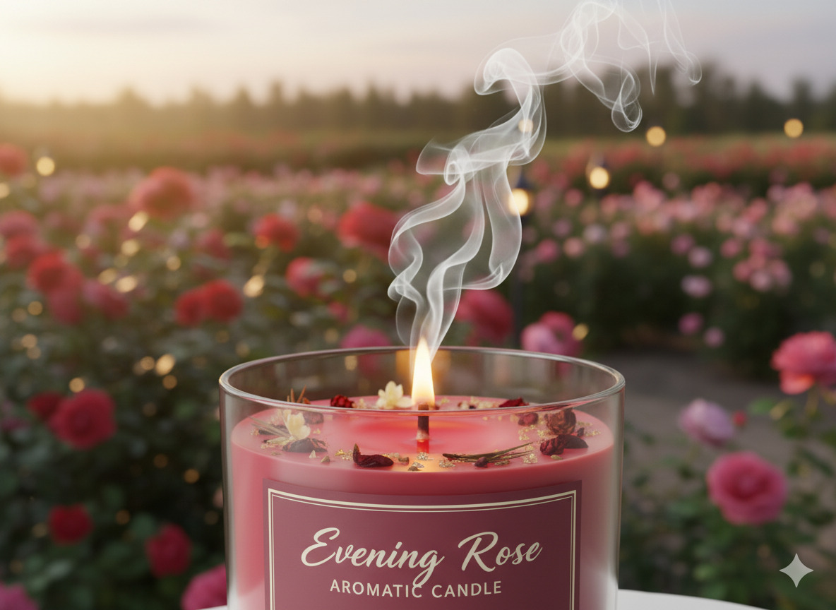 Evening Rose aromatic candle